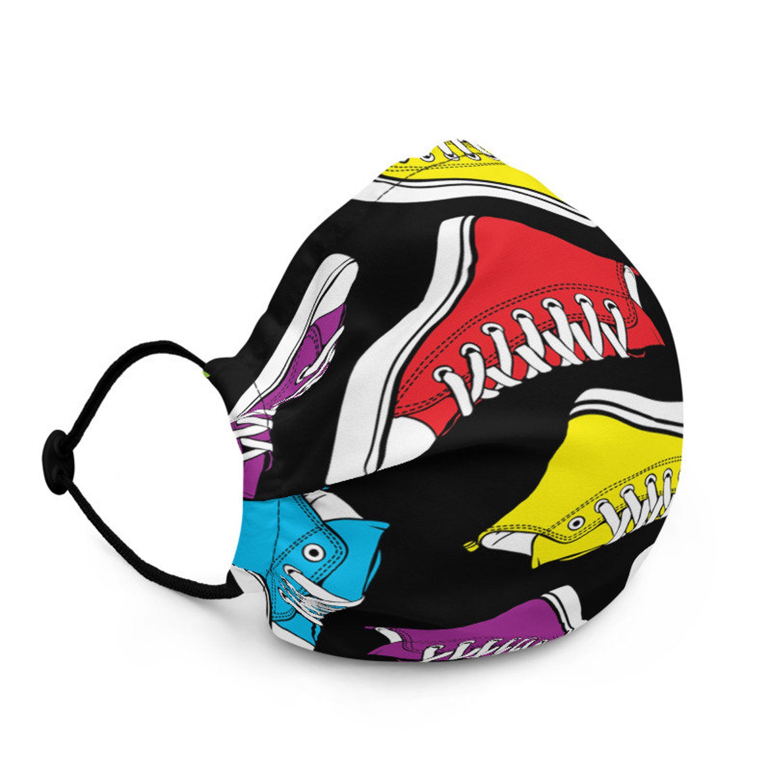 Reusable High Top Boots Face Mask Masks Premium Canvas Shoes Etsy