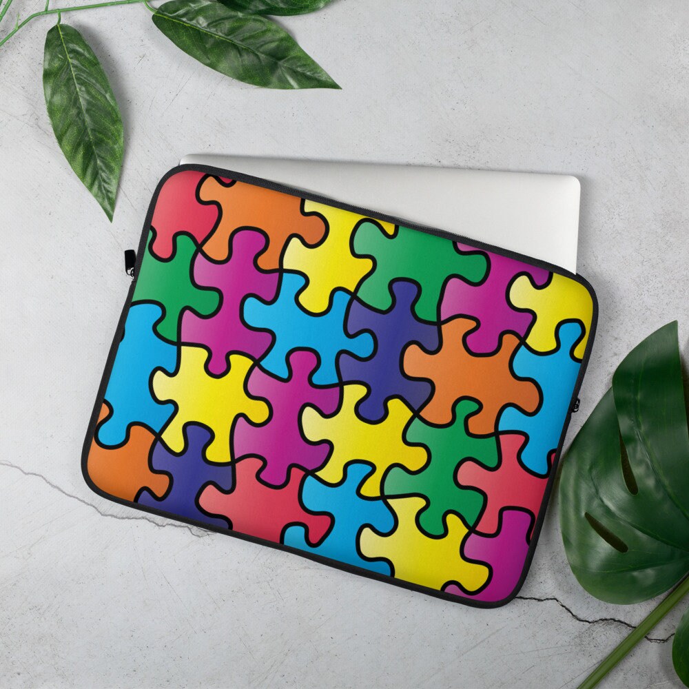 Jigsaw Laptop Sleeve Jigsaw Puzzle Jigsaw Pieces Puzzle Etsy