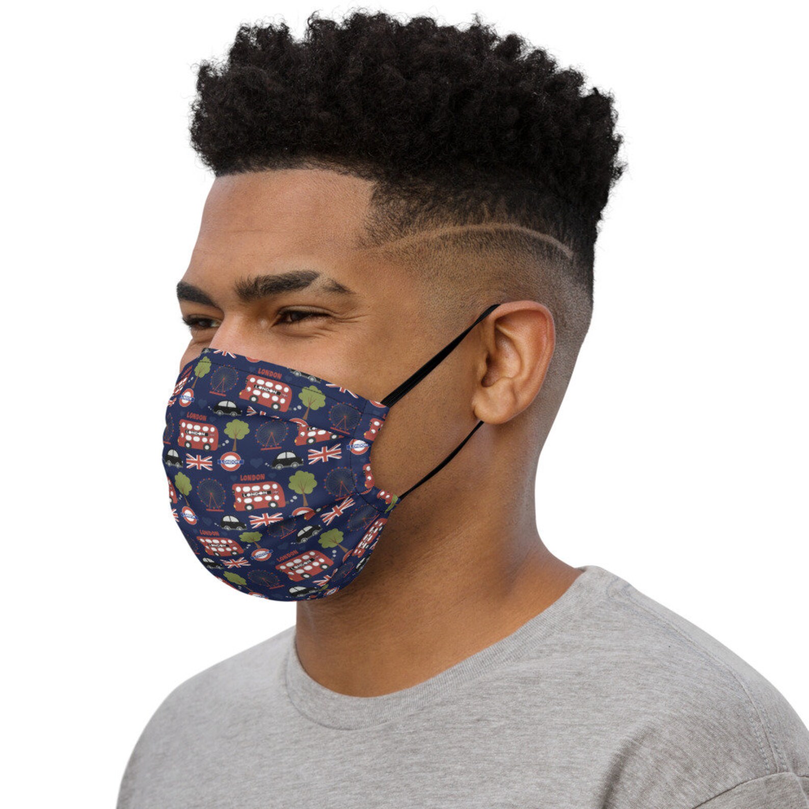 Reusable London Face Mask Masks Premium London Themed Face Etsy