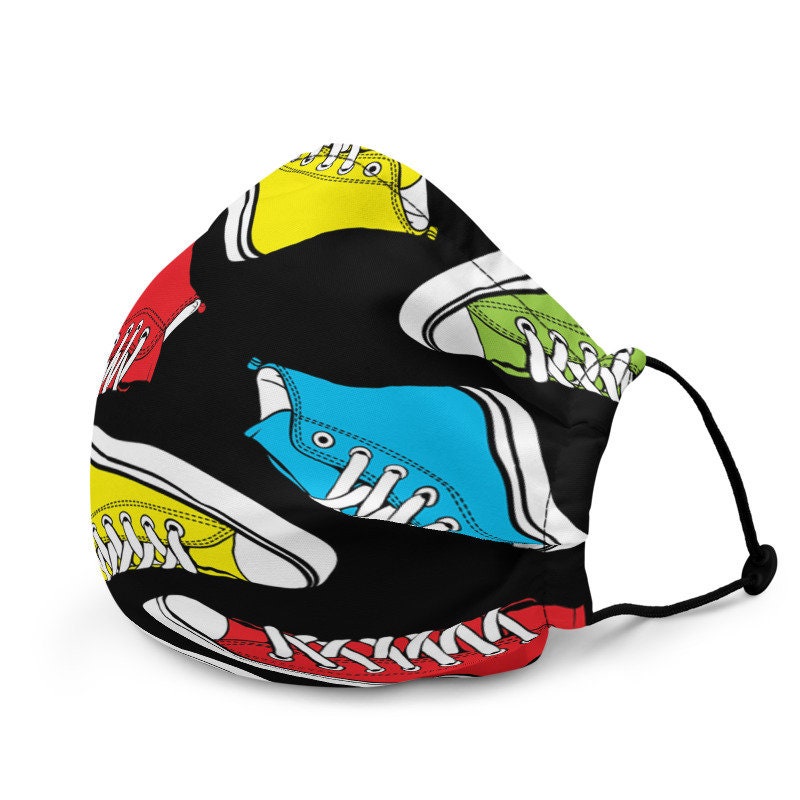 Reusable High Top Boots Face Mask Masks Premium Canvas Shoes Etsy UK