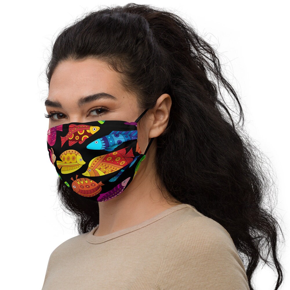 Reusable Fish Aquarium Face Masks Mask Premium Fish Themed Etsy