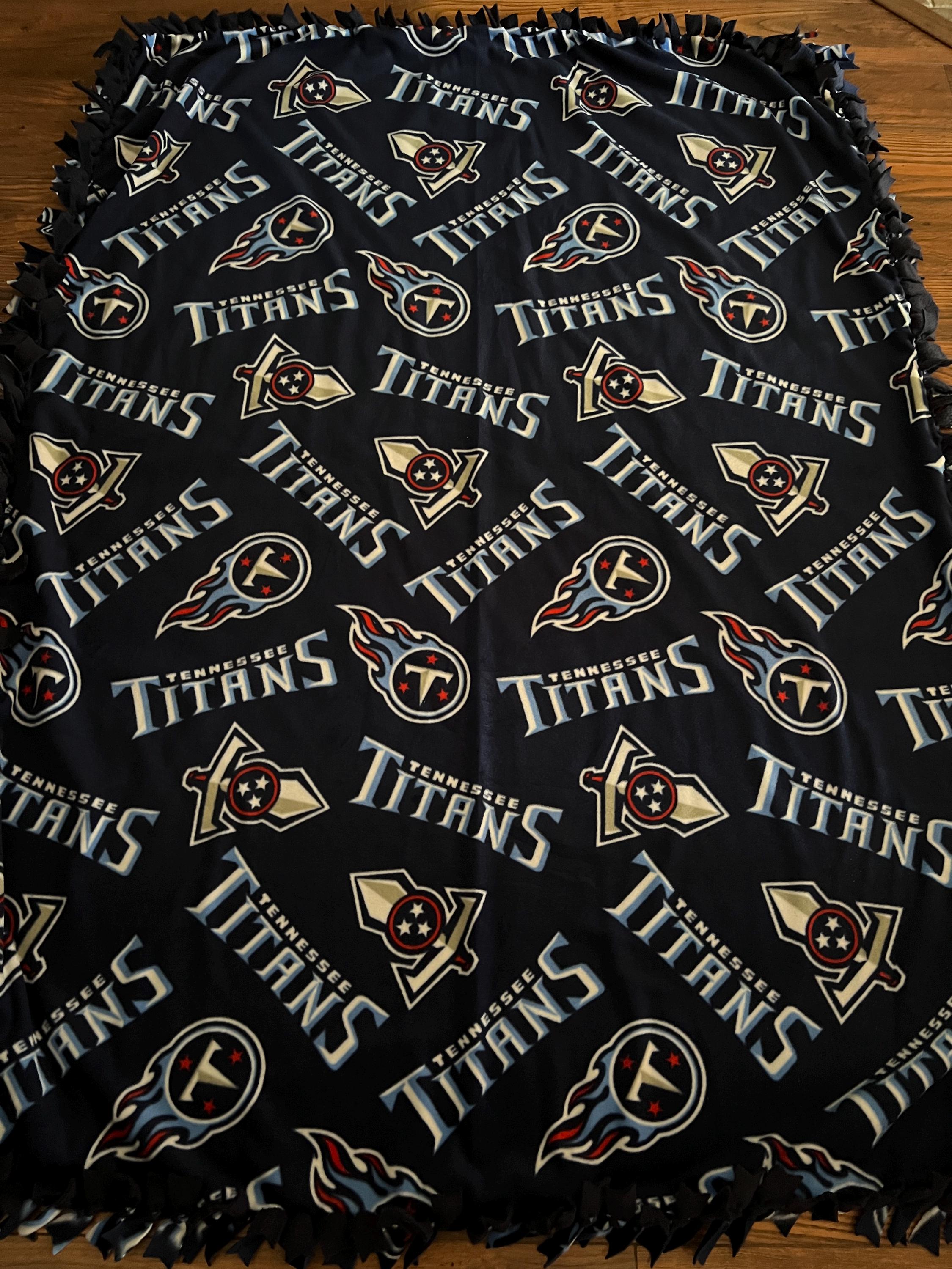 Discover Two-Piece Hand-Tied Tennessee Titans Fleece Blanket