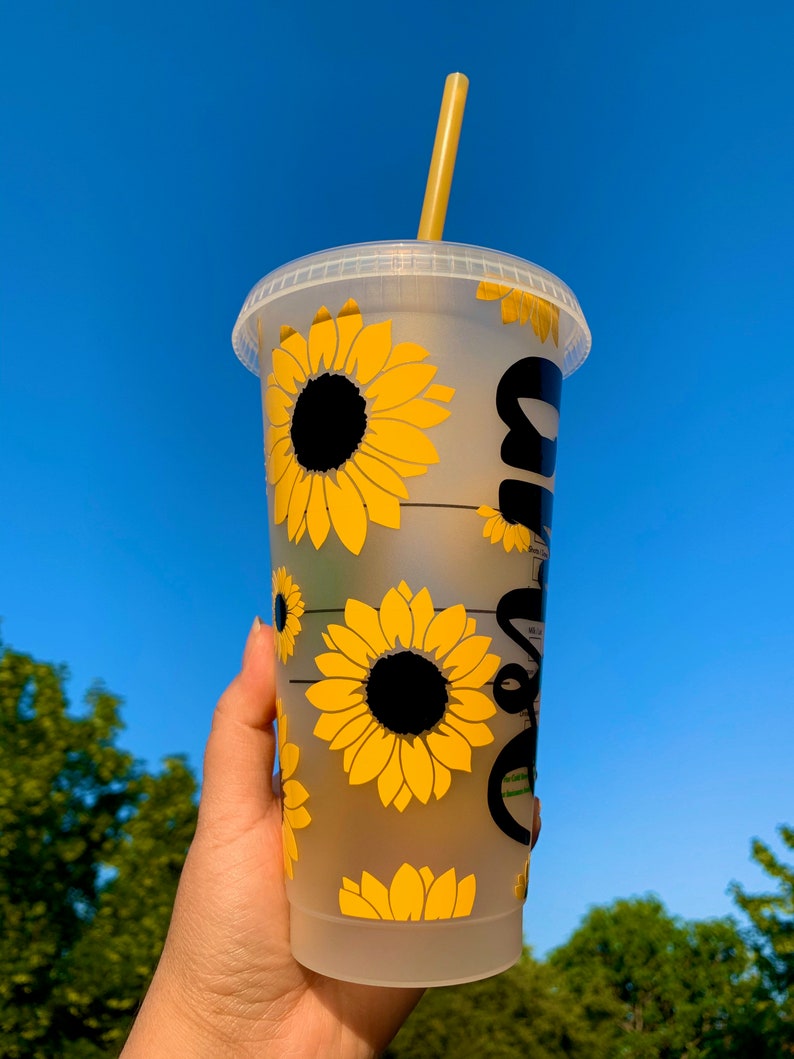 Sunflower Starbucks Cup Etsy