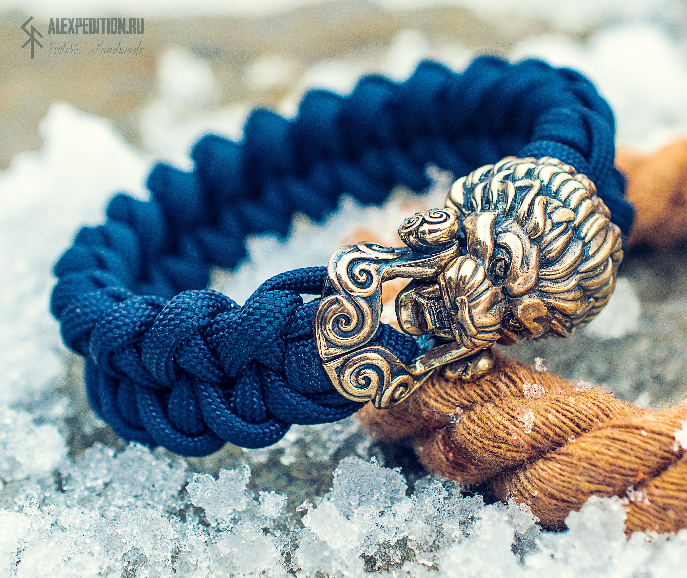 Totem Lion Paracord bracelet with Exclusive brass buckle | Etsy