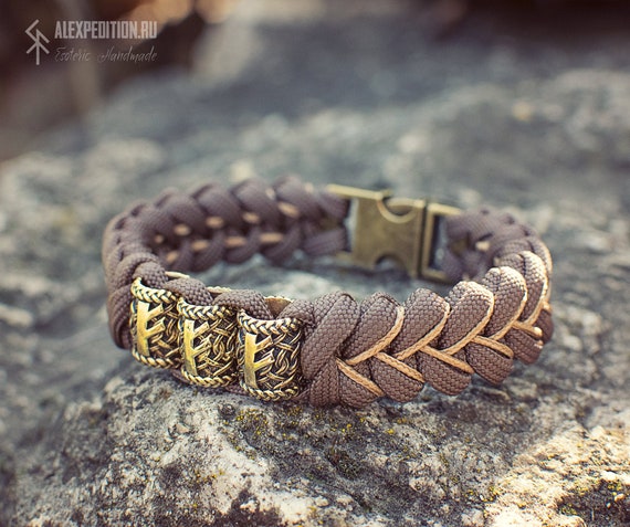 Money Magnet Paracord Bracelet With Money Runes Exclusive Runic Bead - 