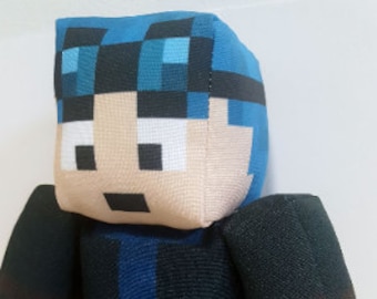 Blue Haired Miner Boy Plush Toy - Etsy