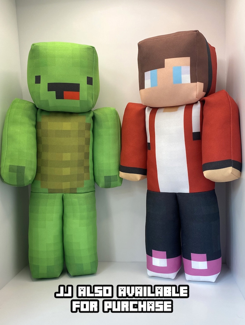 Mikey Plush Toy Minecraft Youtuber From Mikey and JJ Etsy Australia