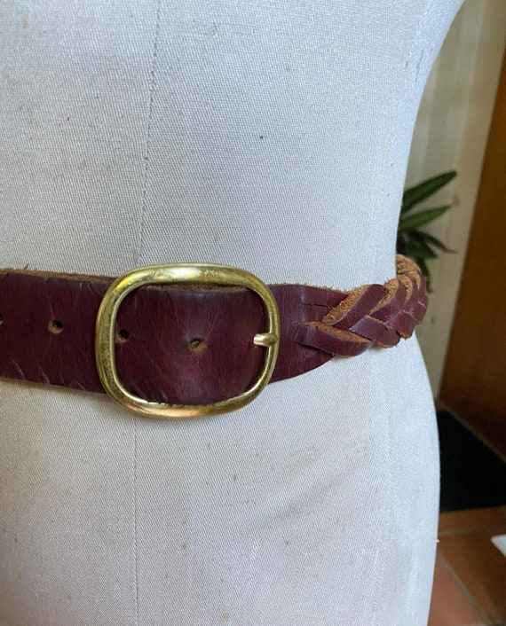 VINTAGE HIGHWAISTED BELT • Brown Leather Belt • S… - image 10