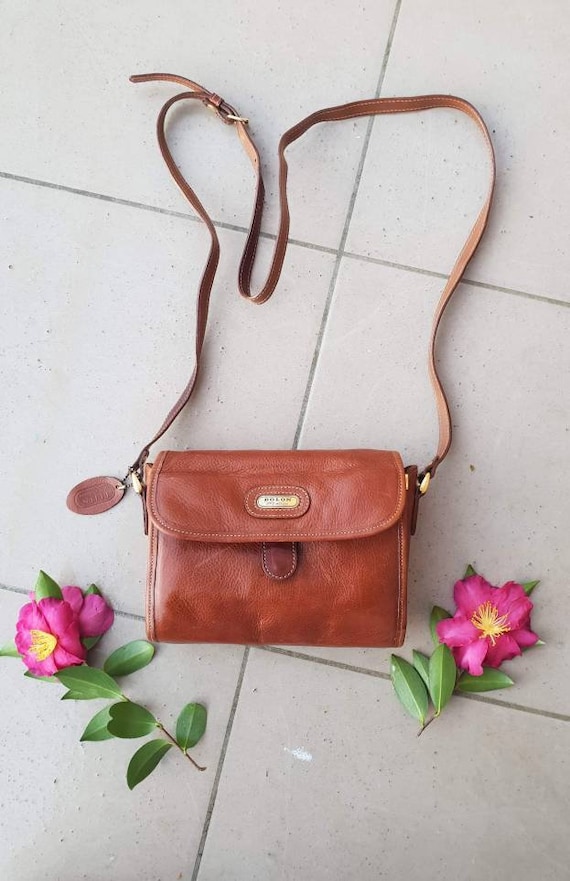 BOLON TAN CROSSBODY bAG • Vintage Brown Purse • Le