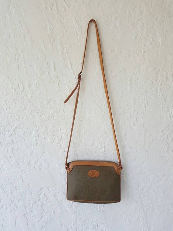 Leather and Vegan Crossbody bag • Brown Leather H… - image 2