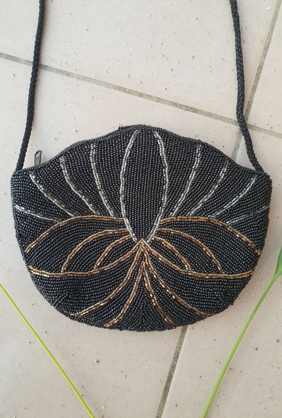 VINTAGE BEADED CROSSBODY • Evening bag• Beaded sh… - image 5