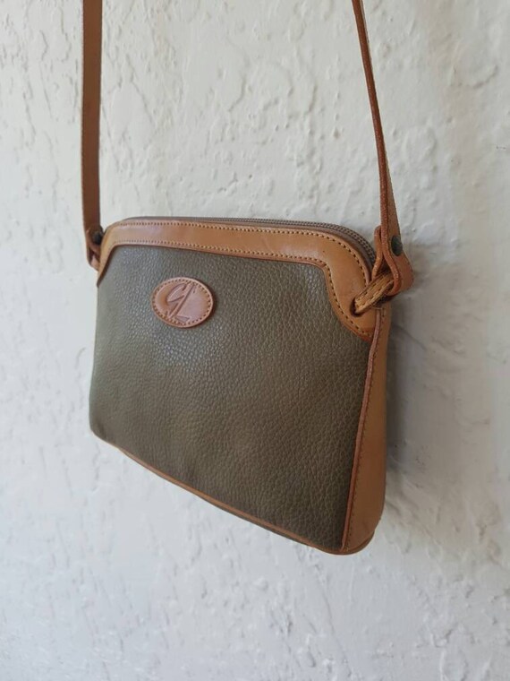 Leather and Vegan Crossbody bag • Brown Leather H… - image 4