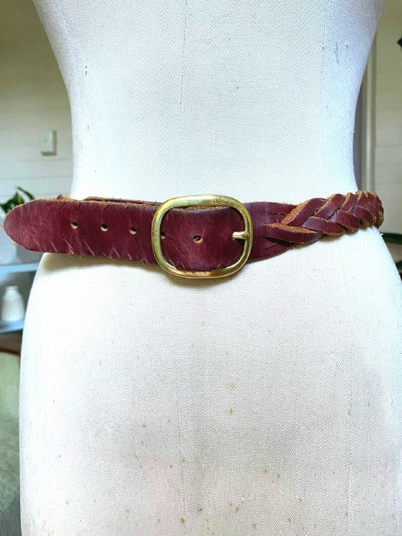 VINTAGE HIGHWAISTED BELT • Brown Leather Belt • S… - image 2