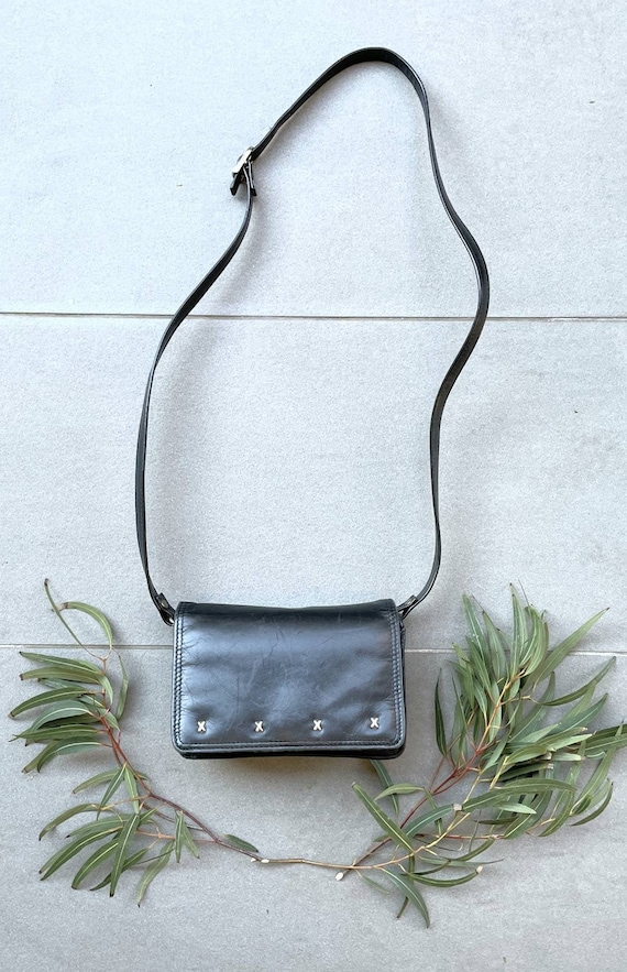 LEATHER CROSSBODY Box BAG Vintage Leather Handbag Small Black Bag Womens Crossbody Purse Black Leather Handbag Studs Card Holder Etsy Ireland
