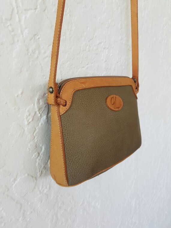 Leather and Vegan Crossbody bag • Brown Leather H… - image 3