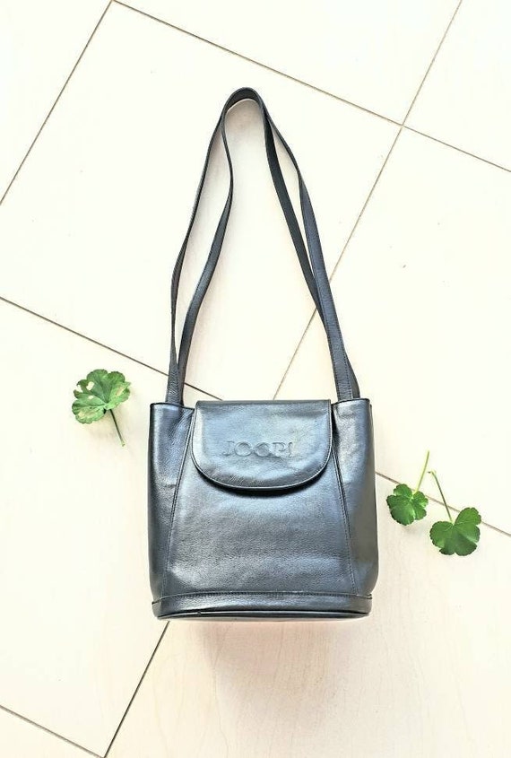 BLACK 90S SHOULDER Bag Leather Handbag 