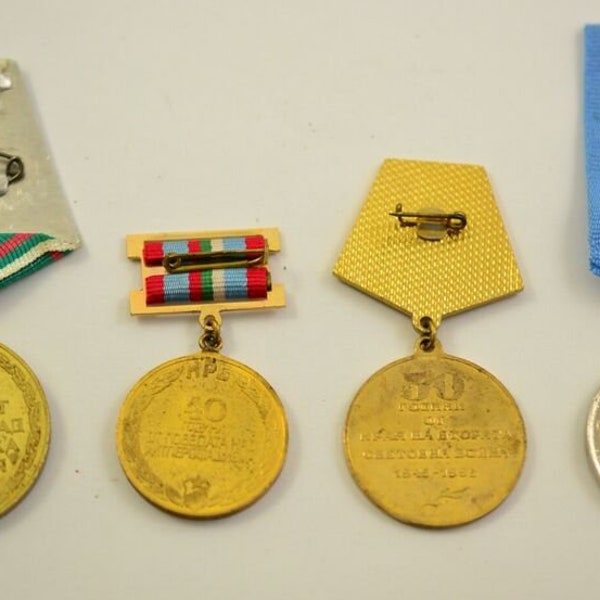 4 pcs.Medals Communist Military Army 30, 40, 50, 60 years since the end WWII
