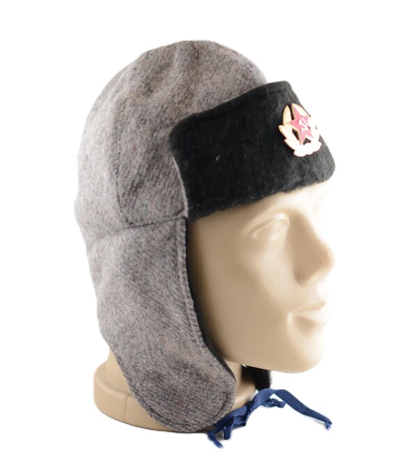 ヴィンテージ ソビエト ウシャンカ帽 | ロシア軍ウール冬帽子 | ソ連兵