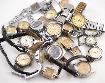 Lot of 25 Lady's Mechanical Wristwatch Vintage FOR SERVICE / BROKEN