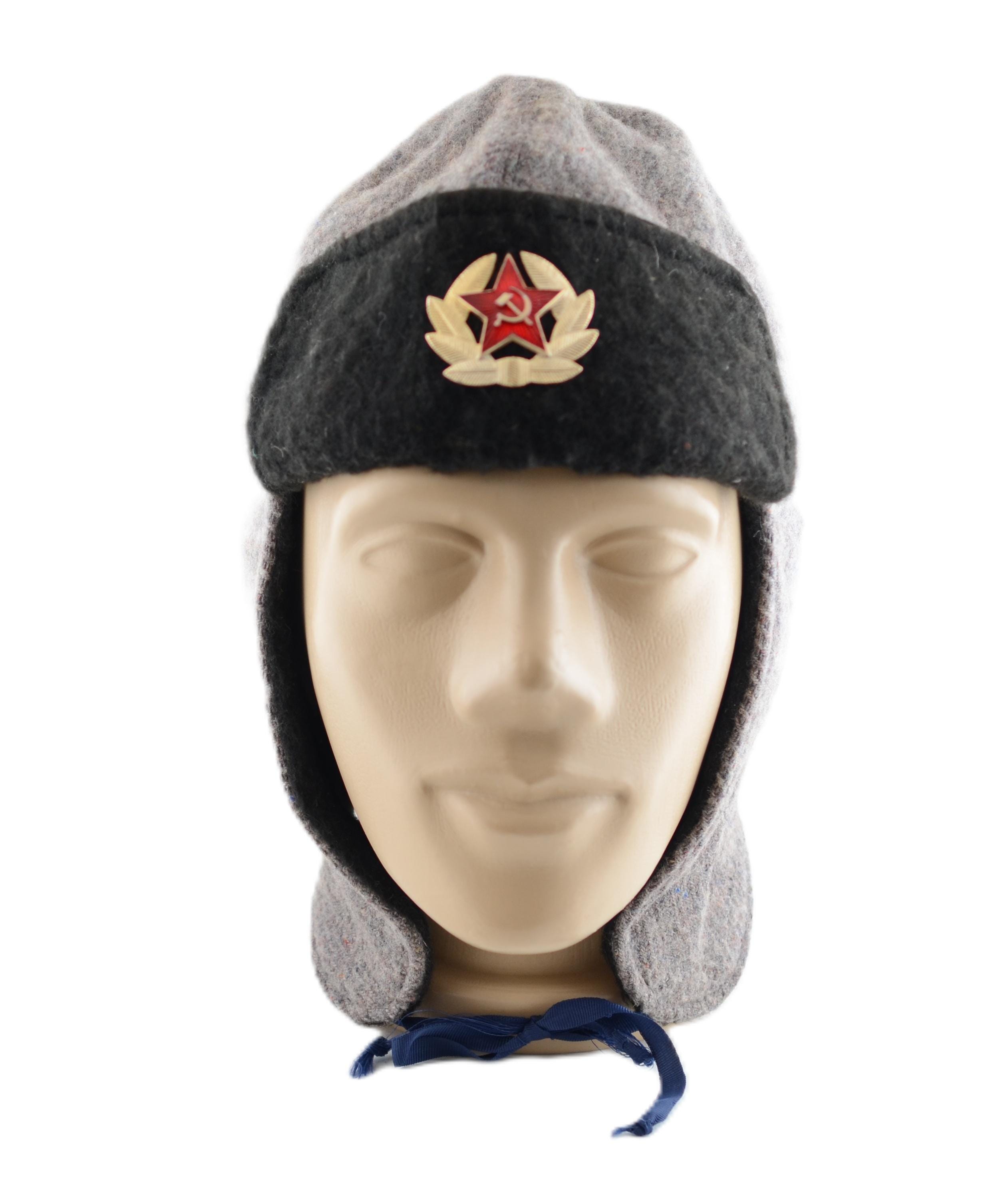 ヴィンテージ ソビエト ウシャンカ帽 | ロシア軍ウール冬帽子 | ソ連兵