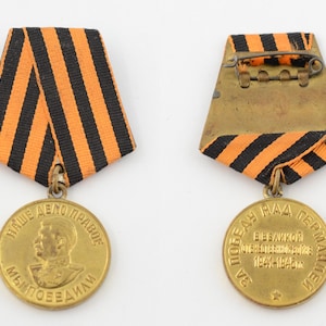 "Stalin-Medaille - Medaille ""Für den Sieg über Deutschland im Großen Vaterländischen Krieg 1941–1945"" UdSSR."
