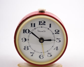 Vintage Russian Russia Desktop Alarm CLOCK VITIAZ. Working Vintage clock. Old alarm clock.