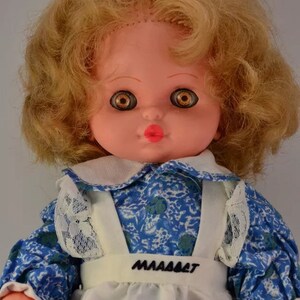 Rare Doll 1970 in original clothers Hard Plastic doll Vintage plastic Toy 16.5&quot; inch Collectible Doll + original box. Old toy, Retro doll