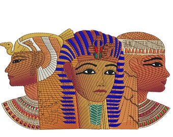 Egyptian Set of 12 Pencils Nefertiti Hieroglyphic Pharoah Designs 7.5" 