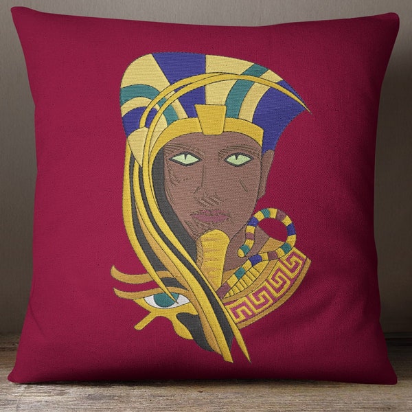 Pharaoh and Eye -  Digital Machine Embroidery Design -  3x4,  4x5, 4x6,5x7, 6x8, 6x9, 7x10, 8x12, and 9x14