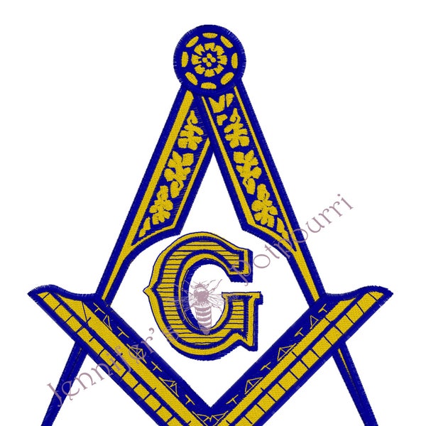 Entered Apprentice 5x6 - Square and Compasses - Embroidery Design Digital File - Ancient Free and Accepted Masons