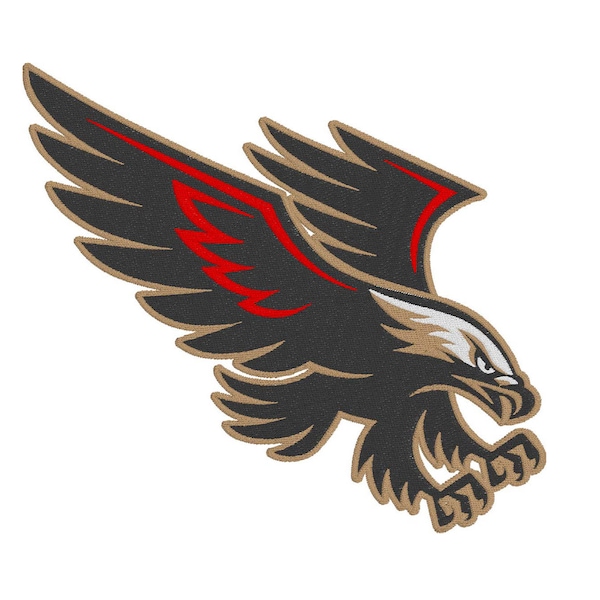 Hawks Team Mascot - Embroidery Design - 4x4, 6x6, 7x8, 9x10, 11x12