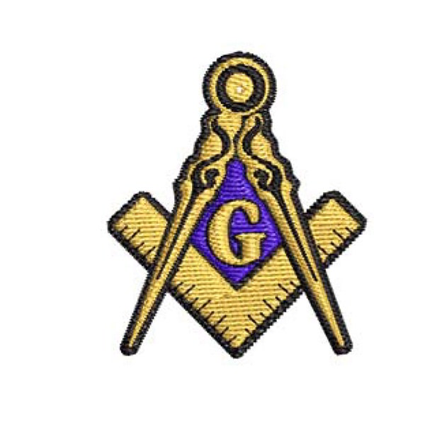 Master Mason - Square and Compasses - 1.5x1.5, 2x2, 3x3 - Embroidery Design Digital File - Perfect for Hats!