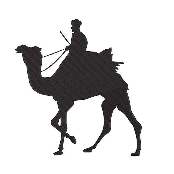 Camel Silhouette-  Embroidery Design - 4x4, 6x6, 8x8, 10x10, and 11x12