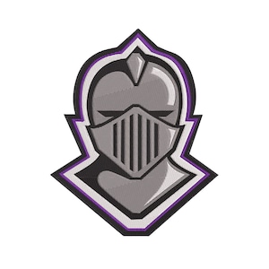 Knights or Crusaders Team Mascot - Embroidery Design - 4x4, 5x6, 7x8, 8x10, 10x12, and 12x14