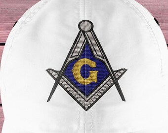 Tiny Square & Compasses -Digital Master Embroidery Design -  1.5", 1.75", 2", 2.5", 3", 3.25" and 3.5"