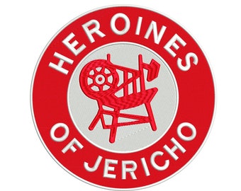 Heroines of Jericho Circle Emblem 2-  Embroidery Design - 3.5x3.5, 4x4, 6x6, 8x8, 10x10, 12x12, and 14x14