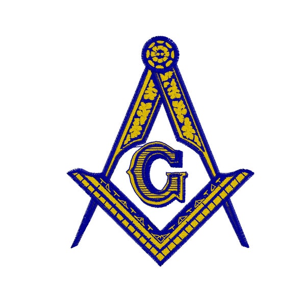 Entered Apprentice 4x4 - Square and Compasses - Embroidery Design Digital File - Ancient Free and Accepted Masons