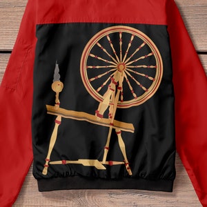 Realistic Spinning Wheel - Digital Machine Embroidery Design -  4x4, 5x5, 5x6, 6x7, 7x8, 8x9, 9x10, 11x12, and 12x14