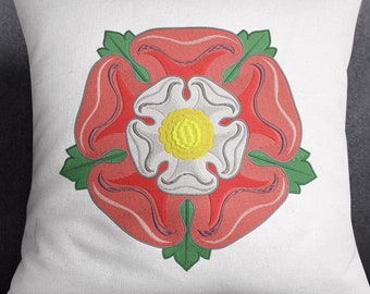 Tudor Rose- Diseño de bordado de máquina digital - 2x2, 3x3, 4x4, 5x5, 6x6, 7x7, 8x8, 9x9, 10x10, 12x12 y 14x14
