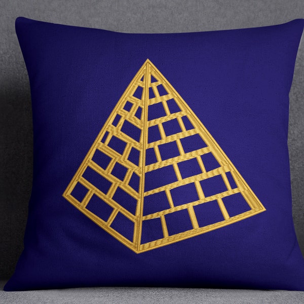 Pyramid Outline -  Digital Machine Embroidery Design - 4x4, 5x5, 6x6, 7x7, 8x8, 9x9, 10x10, 12x12, and 14x14