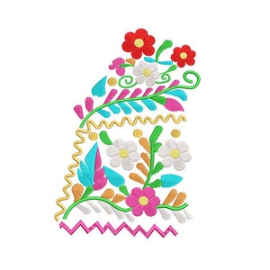 Mexican Dress Bodice Design A  3 of 3- Cinco de Mayo  -  Embroidery Design - 3x4,  5x6, 7x8, 8x10, 9x12