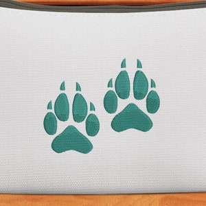 Tiny Wolf Paw Prints- Both Single and Double - Digital Machine Embroidery Design - 1", 2", 3"