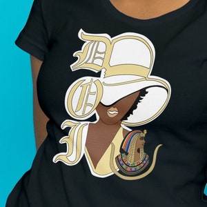 DOI Lady in White Hat both with and without DOI Icon- Silhouette & Cricut Cut Files - Jpeg, Svg, Png, Gsp - High Resolution - Clipart