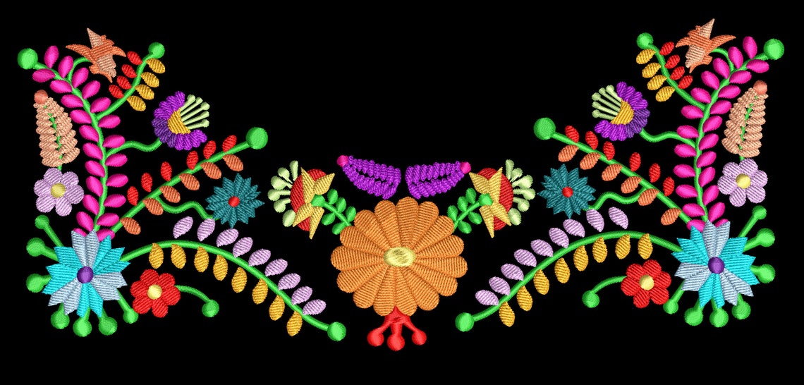 Colorful Mexican Dress Bodice Design Part 1 of 3 Digital - Etsy