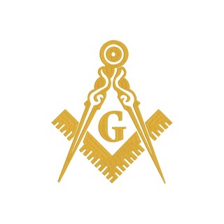 Emblema Massonico Per Auto, Moto E Camion - Simbolo Squadra E Compasso 7,6 Cm - Colori Blu E Oro (2 Pezzi)