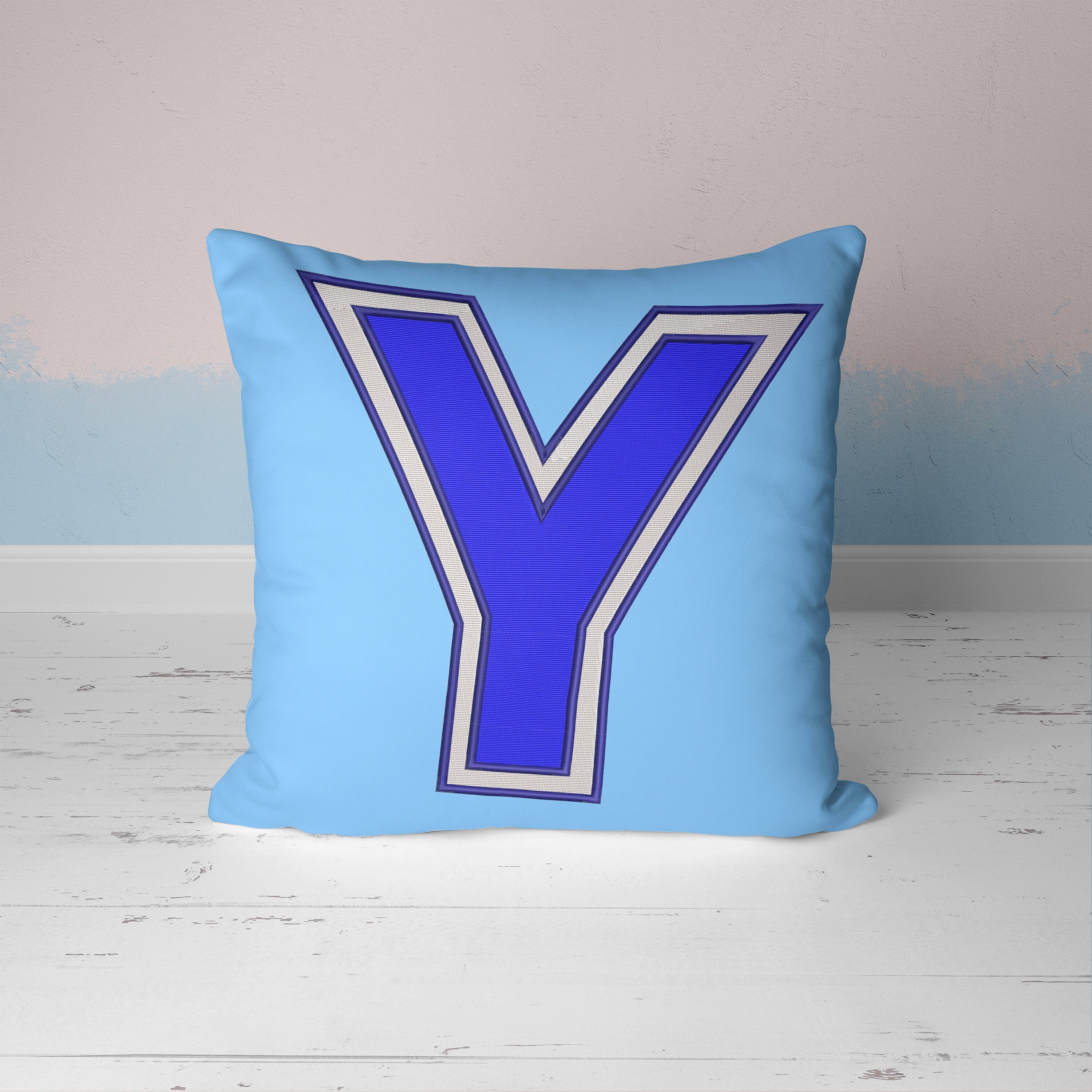 Greek Letters Upsilon or Y - Digital Machine Embroidery