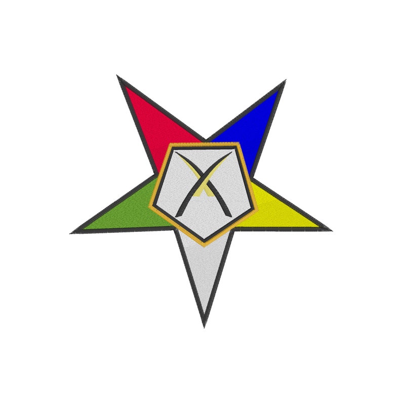 Eastern Star Secretary Badge Embroidery Design Digital File Etsy