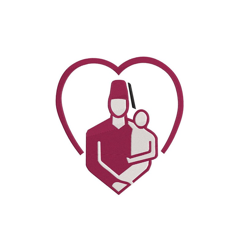 Shriner and Child Heart Embroidery Design 6x6 4x4 3x3 8x8 10x10 12x12