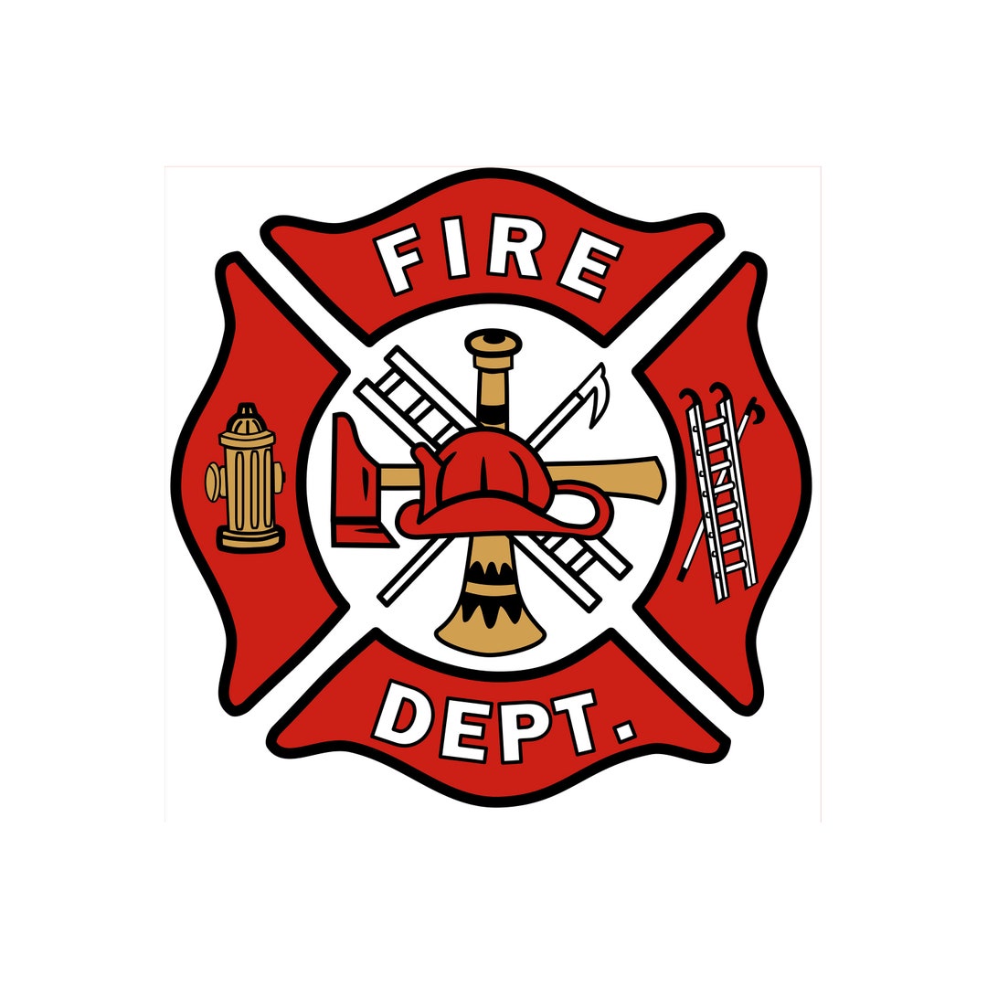 Fire Department Logo Firefighters Silhouette Cut Files Jpeg, Svg, Eps