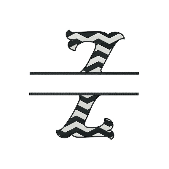 Black Chevron Monogram Printables